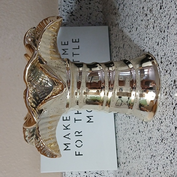 Gold Palm Tree Pedestal Candle Holder | Bath & Body Works - Picture 4 of 4